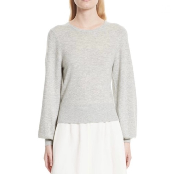 Elizabeth and James Wool Cashmere Blend Bretta Sweater Pullover Gray L Large - Picture 9 of 9